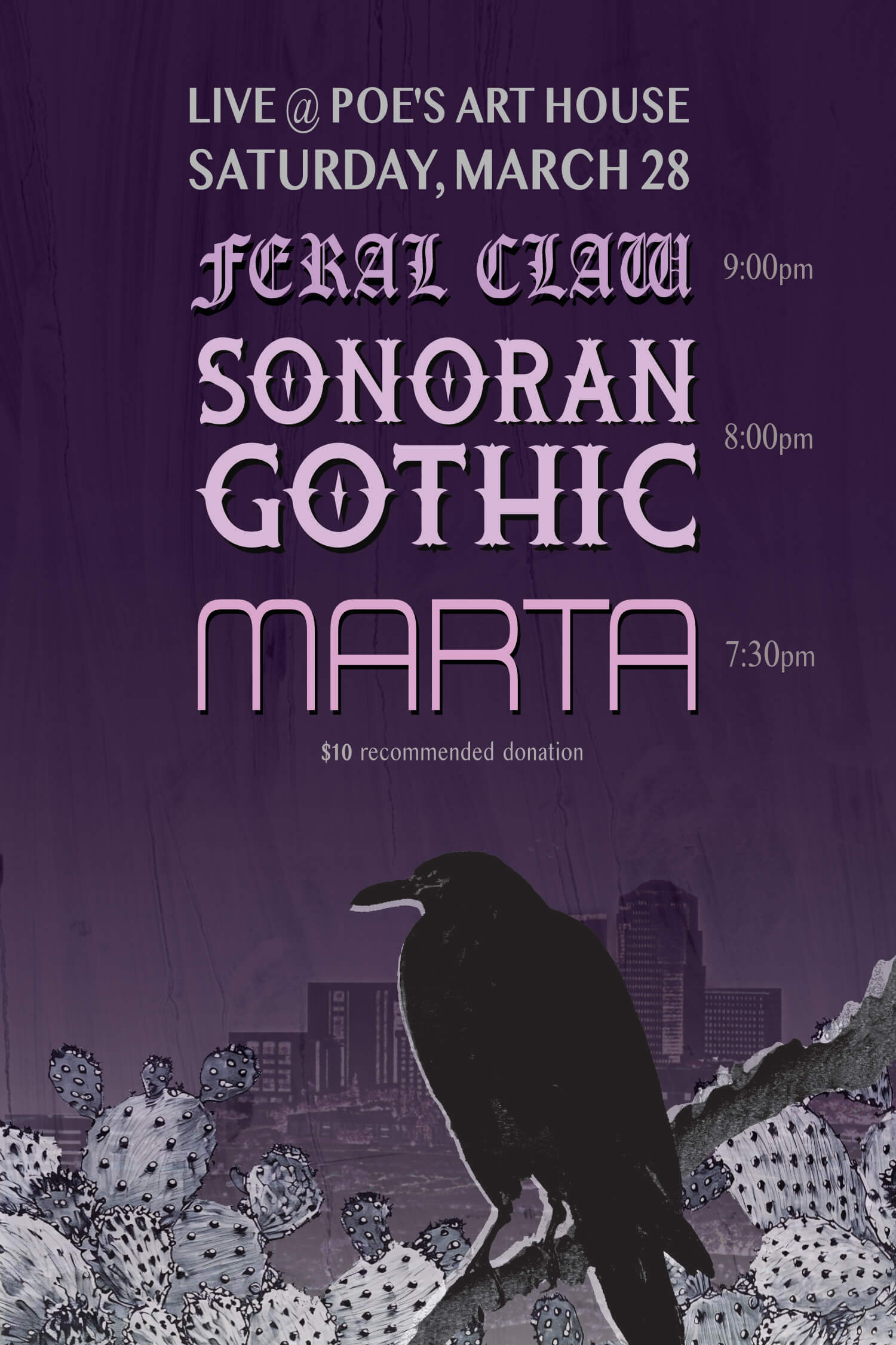 Sonoran Gothic Live @ Poe's Art House, Tucson AZ